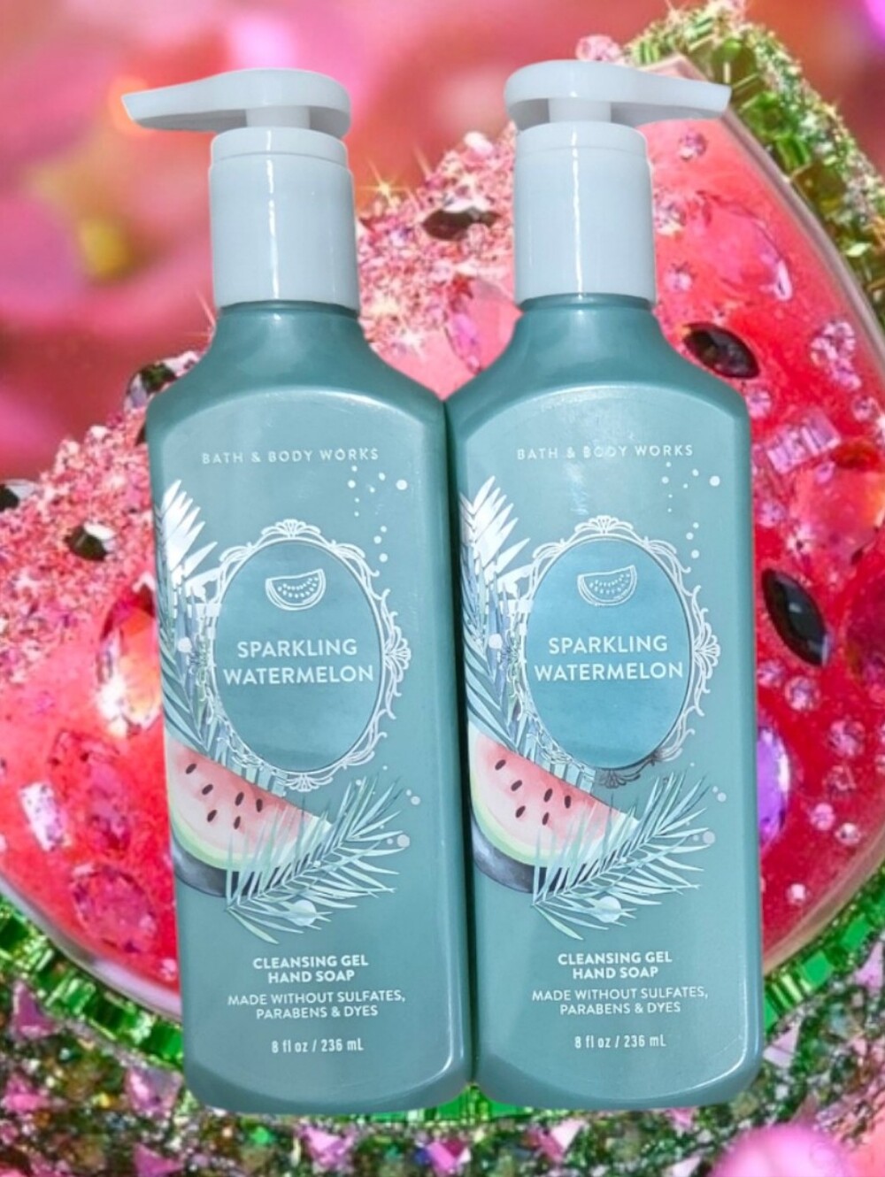 Bath & Body Works Sparkling Watermelon Cleasning Gel Hand Soap Set